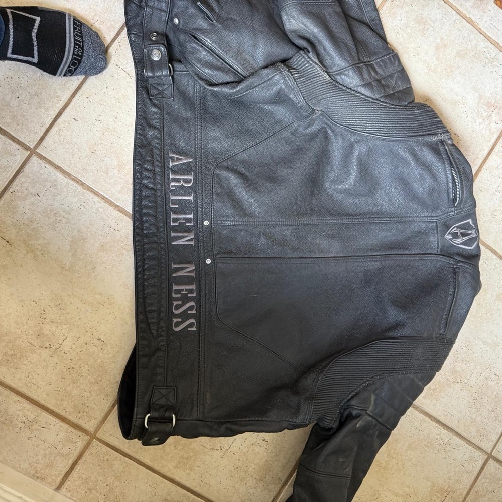 Arlen Ness Black Leather Jacket
